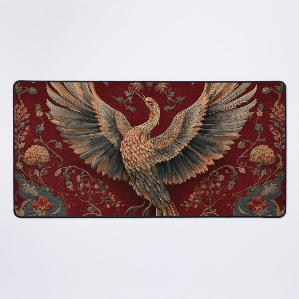 Item preview, Elegant Phoenix Art | Vintage Mythical Bird Floral Design designed and sold by GrinGalore.