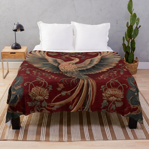Item preview, Elegant Phoenix Art | Vintage Mythical Bird Floral Design designed and sold by GrinGalore.