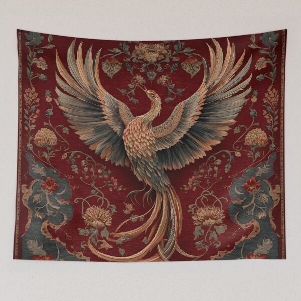 Item preview, Elegant Phoenix Art | Vintage Mythical Bird Floral Design designed and sold by GrinGalore.