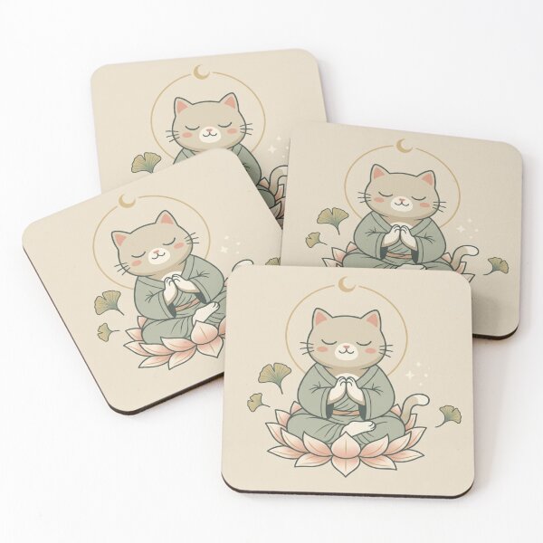 Item preview, Zen Meditation Cat on Lotus designed and sold by Iampoji.