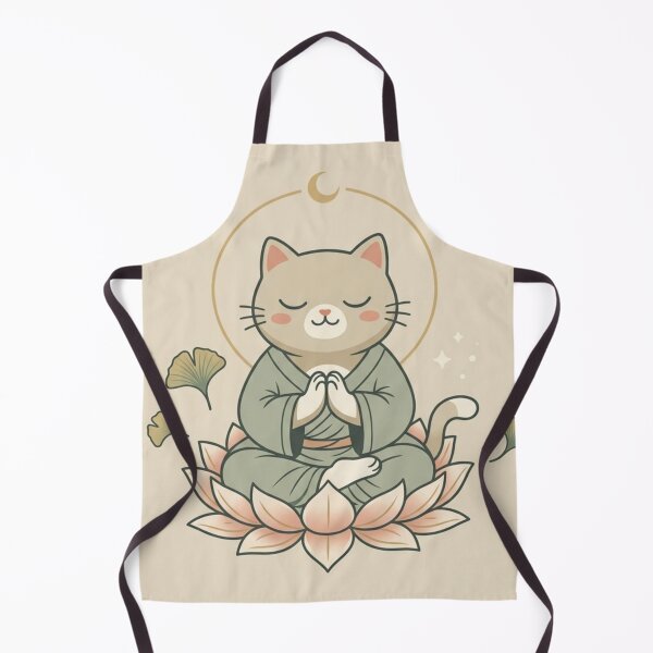 Item preview, Zen Meditation Cat on Lotus designed and sold by Iampoji.