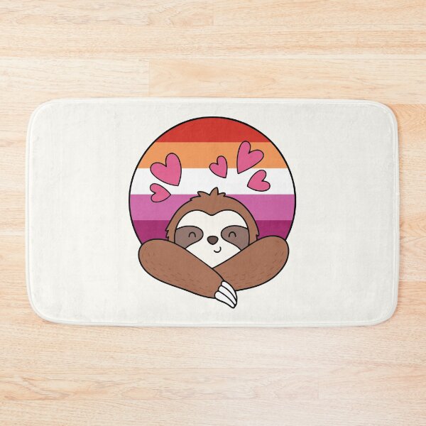 Item preview, LGBTQ Sloth - Adorable Lesbian Sloth With Pride Hearts designed and sold by Cannaxes Studio.