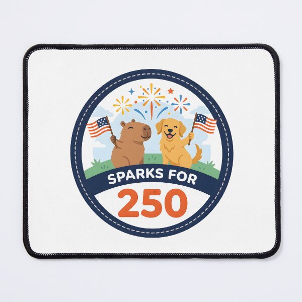 Item preview, Sparks For 250 USA Capybara Dog Fireworks designed and sold by laughingshirts.