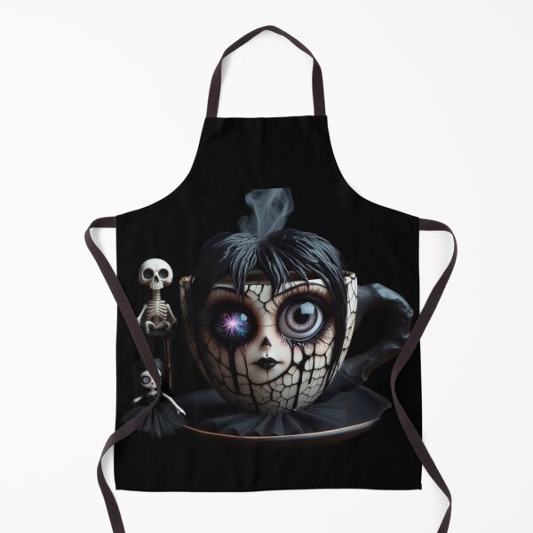 Item preview, Steaming Goth Teacup Doll with Cosmic Spark Eye designed and sold by LujziWorld.