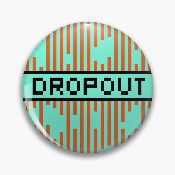 Item preview, DROPOUT — Pixel Art Word | Retro 8-Bit Two-Tone Typography designed and sold by Mouremandier.