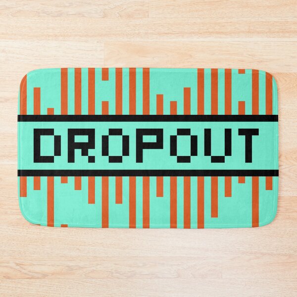 Item preview, DROPOUT — Pixel Art Word | Retro 8-Bit Two-Tone Typography designed and sold by Mouremandier.