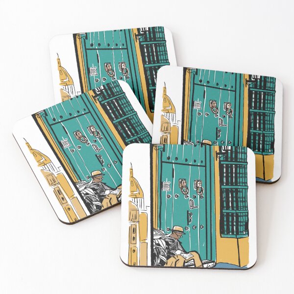 Item preview, Cartagena Reader | Colombian Colonial Street Illustration designed and sold by Tropical Blood.