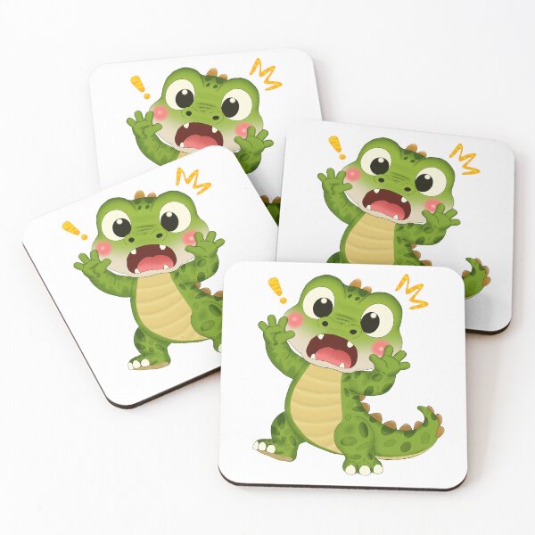 Item preview, Cute Baby Crocodile Shocked Surprised Happy Alligator designed and sold by Witsnu7356.