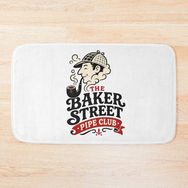 Item preview, The Baker Street Pipe Club Sherlock Holmes Retro Mascot Art designed and sold by Fenay Designs.