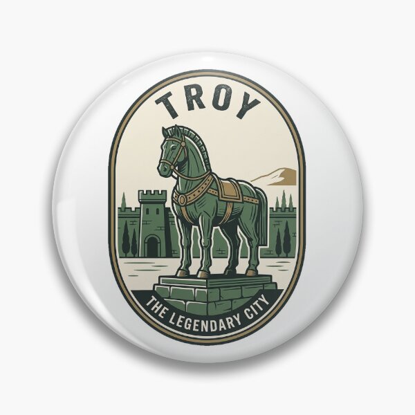 Item preview, Ancient Greece Troy Trojan Horse Vintage Emblem designed and sold by k3rstman1.