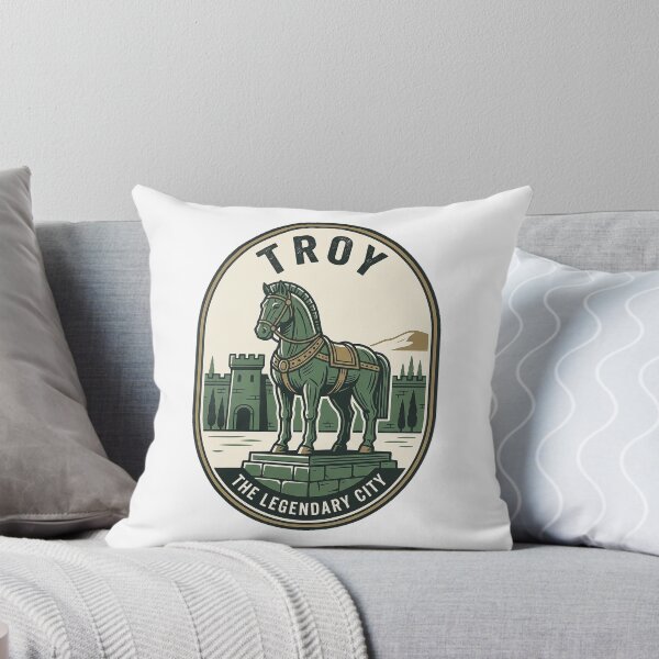 Item preview, Ancient Greece Troy Trojan Horse Vintage Emblem designed and sold by k3rstman1.