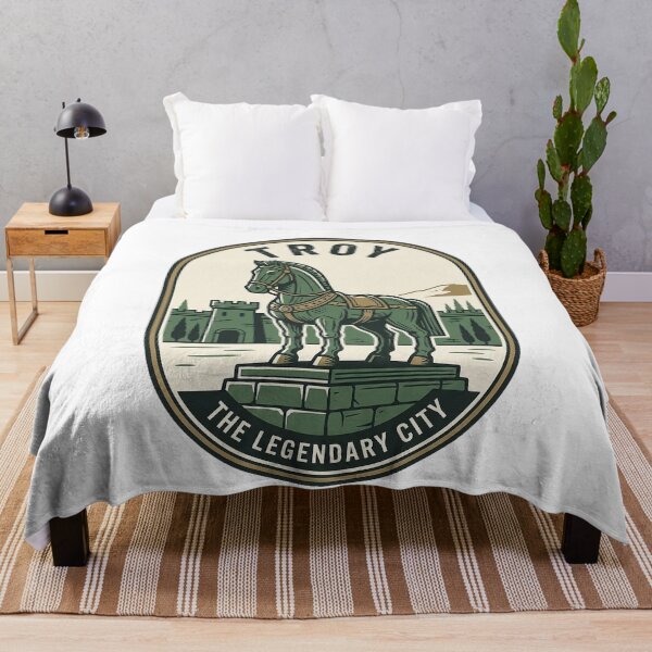 Item preview, Ancient Greece Troy Trojan Horse Vintage Emblem designed and sold by k3rstman1.