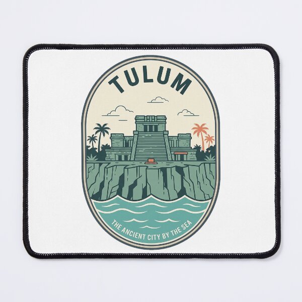 Item preview, Vintage Tulum Mexico Mayan Ruins Coastal Badge designed and sold by k3rstman1.