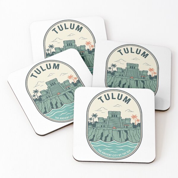Item preview, Vintage Tulum Mexico Mayan Ruins Coastal Badge designed and sold by k3rstman1.
