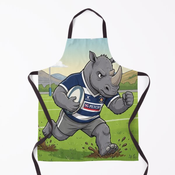 Item preview, Bishop Auckland RFU - Rhino cartoon designed and sold by Bigkite.