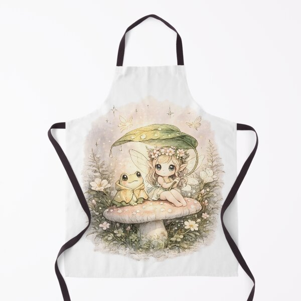 Item preview, Chibi Fairy and Frog in the Rain designed and sold by PatiImagination.
