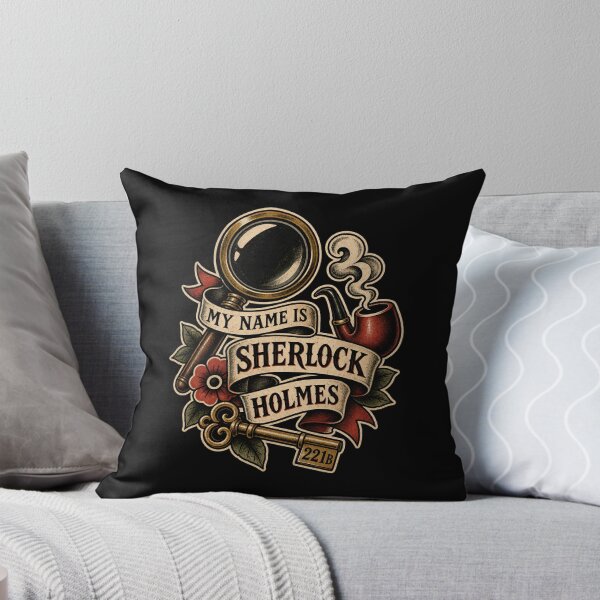 Item preview, My Name Is Sherlock Holmes Vintage Tattoo Flash Art designed and sold by Fenay Designs.