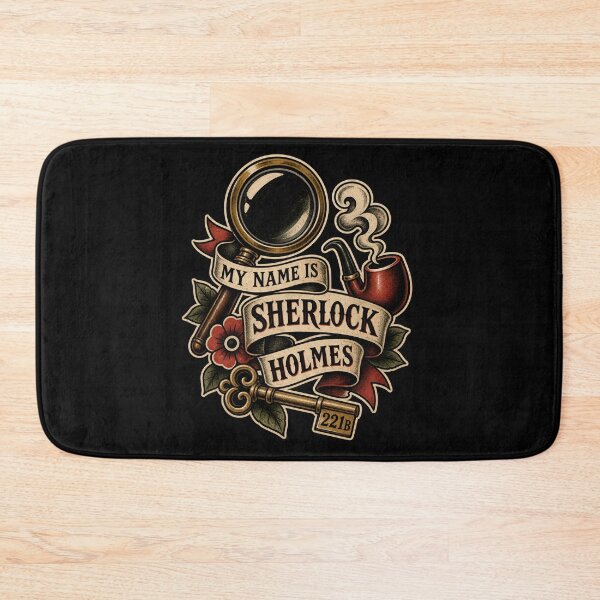 Item preview, My Name Is Sherlock Holmes Vintage Tattoo Flash Art designed and sold by Fenay Designs.