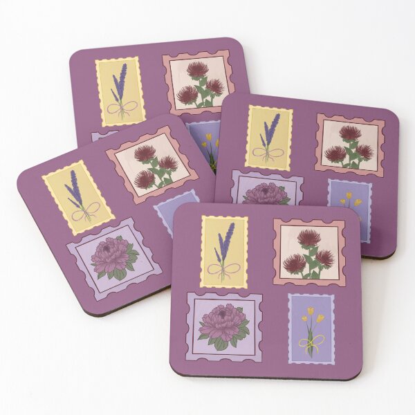 Item preview, Flower Stamps Set designed and sold by Just-2-Raccoons.