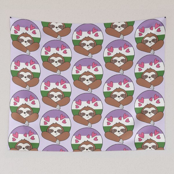 Item preview, LGBTQ Sloth - Cute Genderqueer Pride Design designed and sold by Cannaxes Studio.