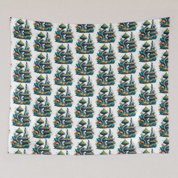 Item preview, Eco-Futuristic Solarpunk City Art Green Utopian Future designed and sold by SholoStudio.