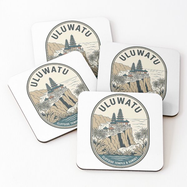 Item preview, Vintage Uluwatu Bali Cliffside Temple Travel Badge designed and sold by k3rstman1.