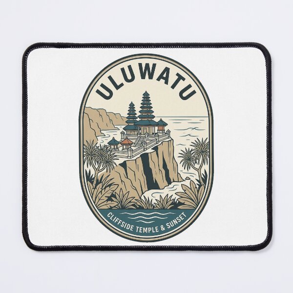 Item preview, Vintage Uluwatu Bali Cliffside Temple Travel Badge designed and sold by k3rstman1.