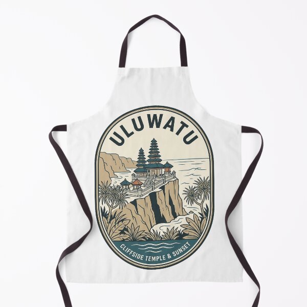 Item preview, Vintage Uluwatu Bali Cliffside Temple Travel Badge designed and sold by k3rstman1.