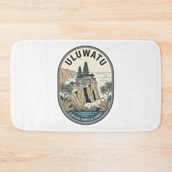 Item preview, Vintage Uluwatu Bali Cliffside Temple Travel Badge designed and sold by k3rstman1.