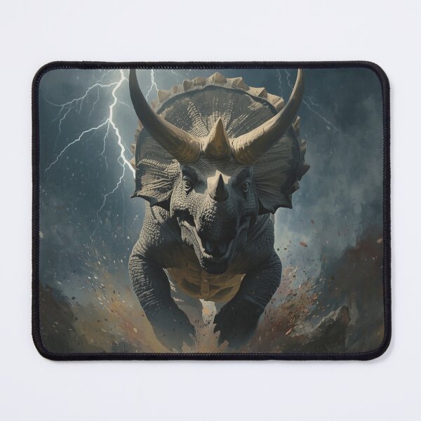 Item preview, ? Epic Triceratops Charging Storm – Dinosaur T-Shirt Design designed and sold by SunnyDesign82.