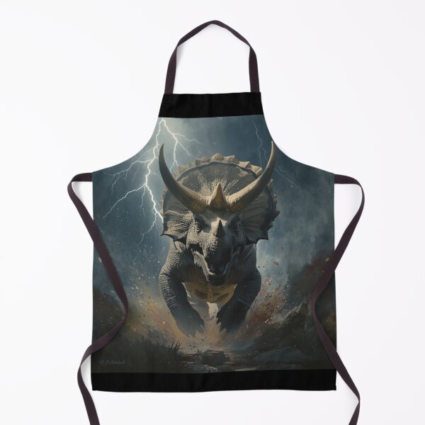 Item preview, ? Epic Triceratops Charging Storm – Dinosaur T-Shirt Design designed and sold by SunnyDesign82.