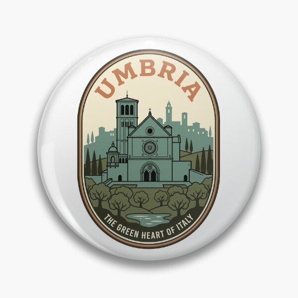 Item preview, Vintage Umbria Italy Assisi Basilica Travel Badge designed and sold by k3rstman1.
