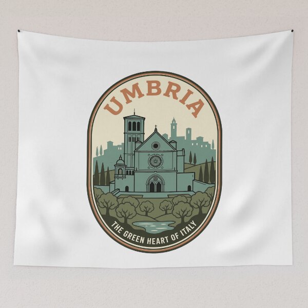 Item preview, Vintage Umbria Italy Assisi Basilica Travel Badge designed and sold by k3rstman1.