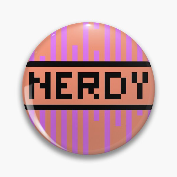Item preview, NERDY — Pixel Art Word | Retro 8-Bit Two-Tone Typography designed and sold by Mouremandier.