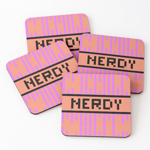 Item preview, NERDY — Pixel Art Word | Retro 8-Bit Two-Tone Typography designed and sold by Mouremandier.