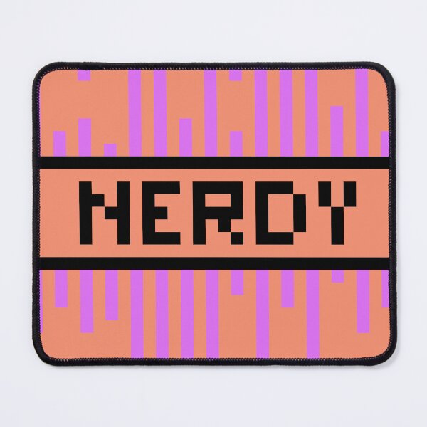 Item preview, NERDY — Pixel Art Word | Retro 8-Bit Two-Tone Typography designed and sold by Mouremandier.