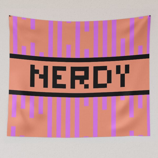 Item preview, NERDY — Pixel Art Word | Retro 8-Bit Two-Tone Typography designed and sold by Mouremandier.
