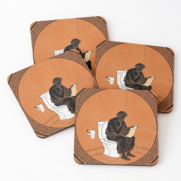 Item preview, Ancient Greek Philosopher Deep Thoughts - Funny Greek Vase Art designed and sold by HistoricHumor.