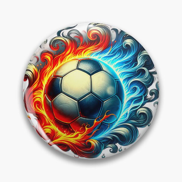 Item preview, Football with flames of red and blue designed and sold by LoneAngel.