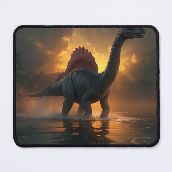 Item preview, ? Epic Spinosaurus River Sunset – Dinosaur T-Shirt Design designed and sold by SunnyDesign82.