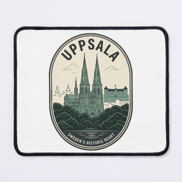 Item preview, Vintage Uppsala Sweden Historic Cathedral Travel Badge designed and sold by k3rstman1.