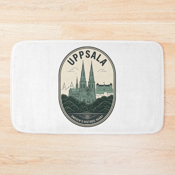 Item preview, Vintage Uppsala Sweden Historic Cathedral Travel Badge designed and sold by k3rstman1.