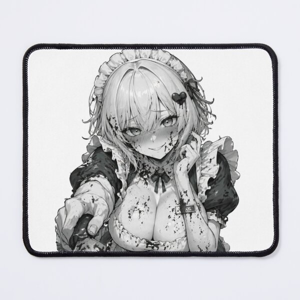 Item preview, Anime Maid Girl Manga Style Black and White | Gothic Maid Yandere Waifu Illustration | Aesthetic Otaku designed and sold by Ericks0087.