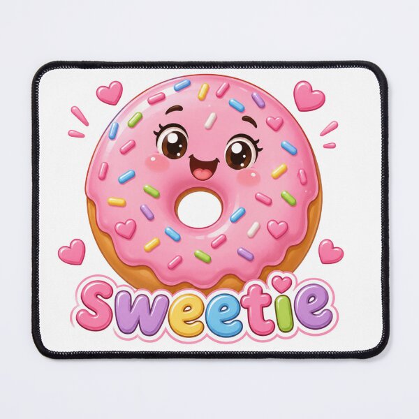 Item preview, Cute Kawaii Pink Donut - Sweetie Pastel Sprinkle Doughnut designed and sold by ToonyTeez.