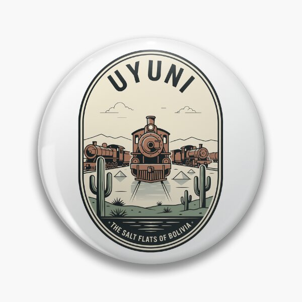 Item preview, Uyuni Bolivia Train Cemetery Vintage Travel Badge designed and sold by k3rstman1.