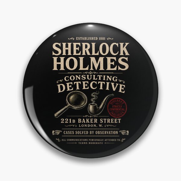 Item preview, Sherlock Holmes Consulting Detective 221B Baker Street Sign designed and sold by Fenay Designs.