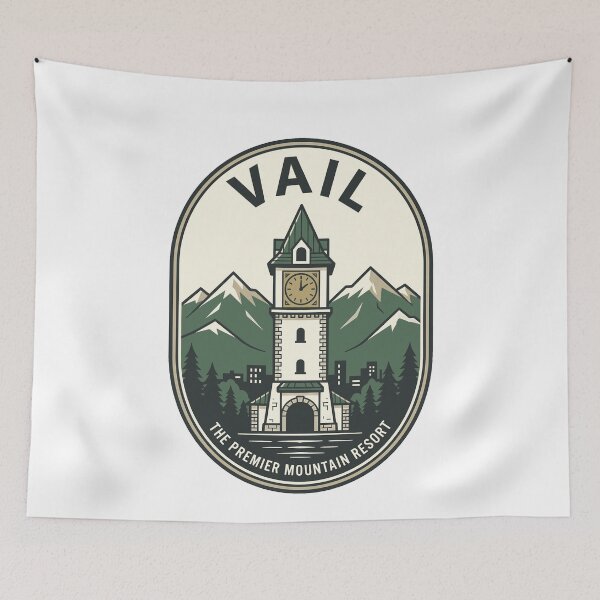 Item preview, Vintage Vail Colorado Mountain Resort Clock Tower designed and sold by k3rstman1.