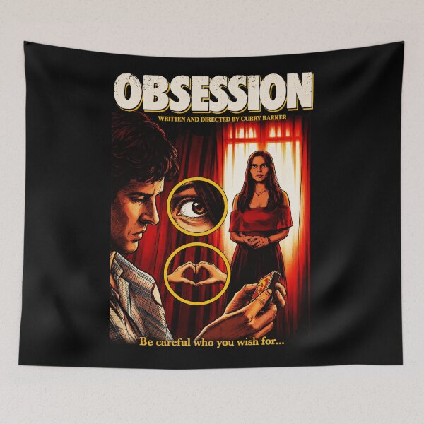 Item preview, Obsession Written And Directed By Clara Bagler Be Careful Who You Wish For Psychological Thriller Vintage Movie Poster Fan designed and sold by SeraXYZ.
