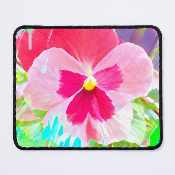 Item preview, Abstract Impressionist Pink Pansy Neon Pop Digital Art designed and sold by BalkanBloom.