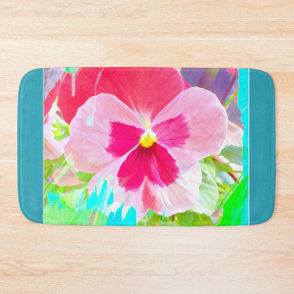 Item preview, Abstract Impressionist Pink Pansy Neon Pop Digital Art designed and sold by BalkanBloom.
